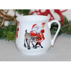 Silesian mug - Santa with reindeer