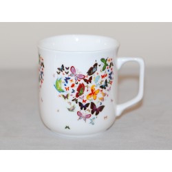 Cmielow mug - decoration Hart of butterflies