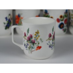 Cmielow mug - decoration wild flowers with clover