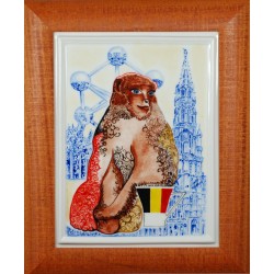 Obraz porcelanowy" Małpa Belgijska"