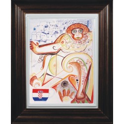 Obraz porcelanowy" Małpa Chorwacka"