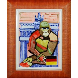 Obraz porcelanowy" Małpa Niemiecka"