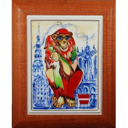Obraz porcelanowy" Małpa Łotewska"
