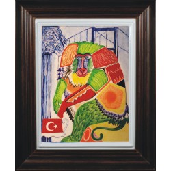Obraz porcelanowy "Małpa Turecka"