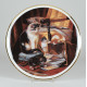 Decorative plate "Cats on the chair"