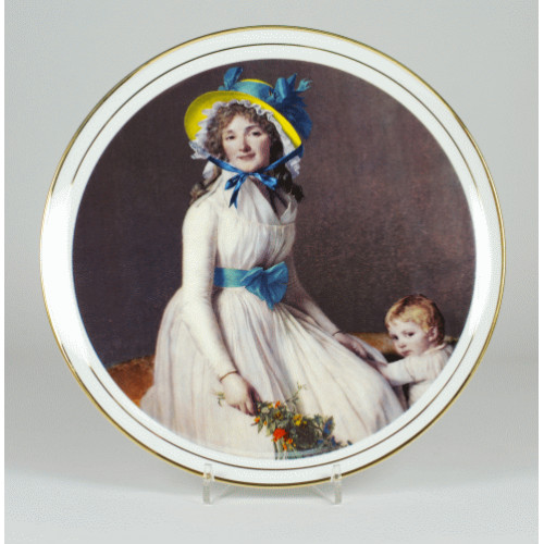 Decorative plate "Portrait of a woman with child"
