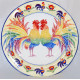 Decorative plate (big size) "Two roosters"