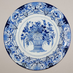 Decorative plate (big size) "Flowers - "