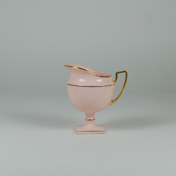 Milk jugl MATYLDA - with gold (pink porcelain)