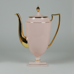 Pot MATYLDA - with gold (pink porcelin)