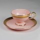 Prometheus coffea cup with relief (pink porcelain)