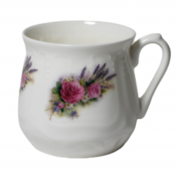 Silesian mug - decoration roses  with lavender