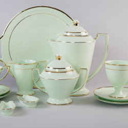 Coffee set Pola with gold (emerald porcelain)