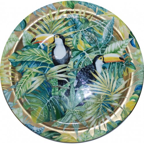 Decorative plate (big size) "Toucans"
