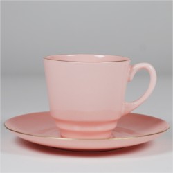 JUNE II cup with gold (pink porcelain)