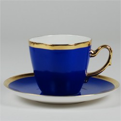Anna Maria tea/coffee cup (saphire with gold)
