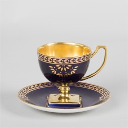 Filiżanka Matylda kawa/espresso (dekoracja kobalt ze złotem)