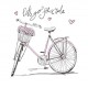 Kubek śląski (duży) - Różowy rower